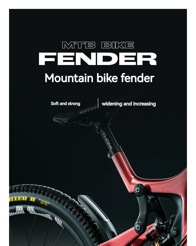 Description Picture 2 of itemENLEE Bicycle Fenders Hard Shell Front/Rear Tire Wheel Fenders Carbon Fiber Mudguard MTB Mountain Bike Road Cycling Fix Gear