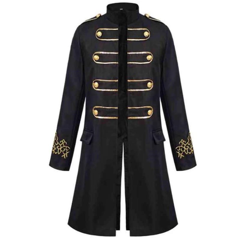 Description Picture 3 of itemNEW Men's Embroidery Suit Jacket Steampunk Vintage Tailcoat Jacket Gothic Victorian Uniform Coat Prom Windbreaker Stage Trenchs