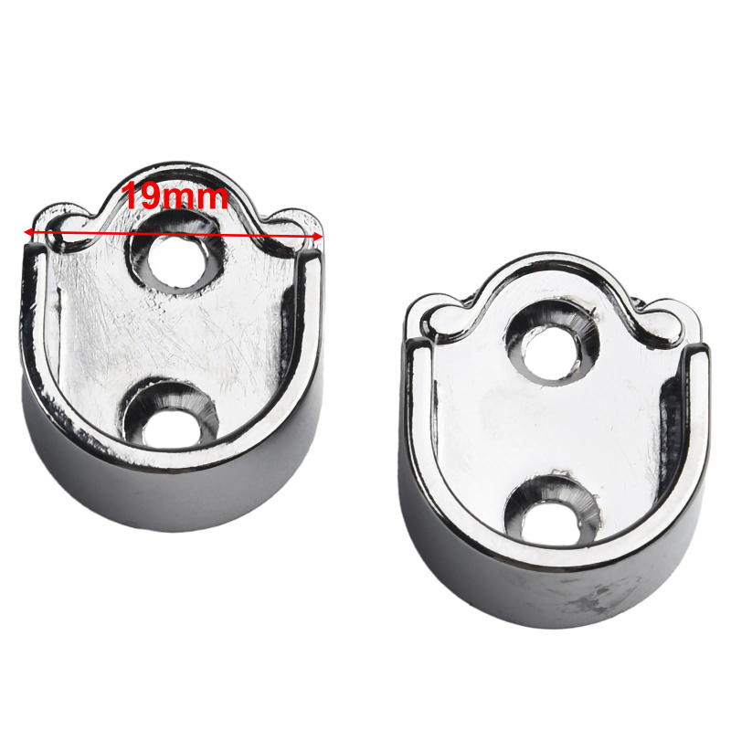 Description Picture 6 of item2PCS Wardrobe Rod Bracket Flange Seat U-Shaped Socket Bracket Open Type Shower Curtain Rod Support Zinc Alloy End Bracket