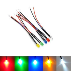 220V 110V 60V 48V 36V 24V 12V 5V6V9V 3V  3mm Pre-Wired LEDs Emitting Diodes with Resistance LED Bulb Lights for Hobbyists
