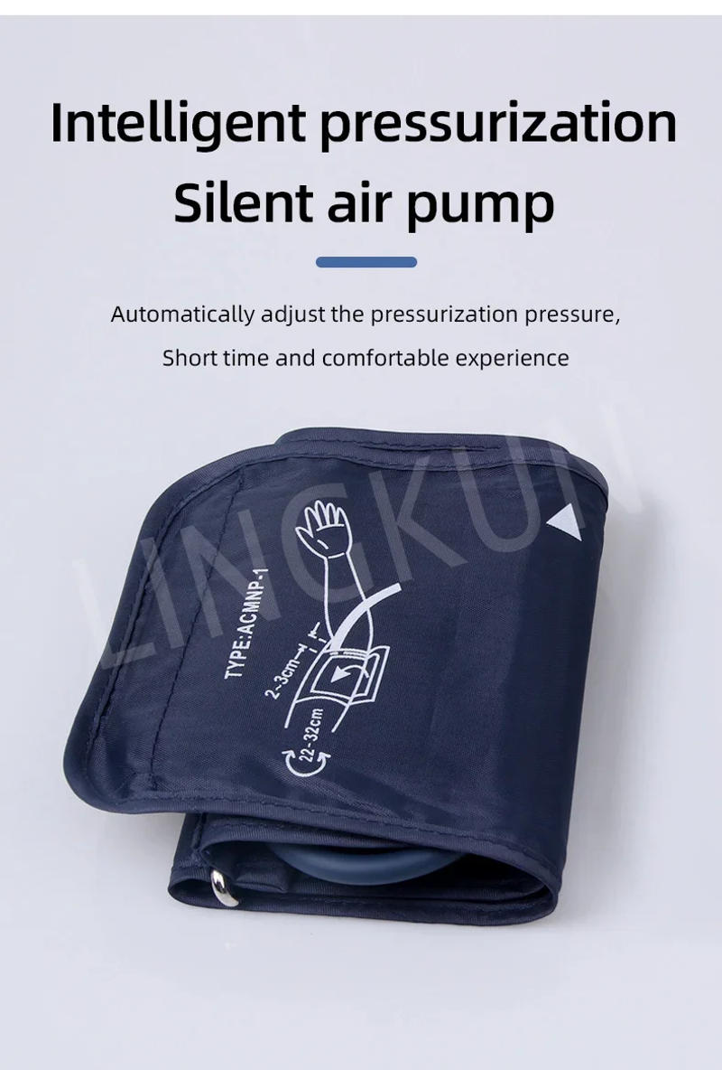 Description Picture 2 of itemBig Screen Broadcast English Voice Tonometer New LED Black Blood Pressure Monitor BP Monitors Arm Tensiometers Heart Rate Meter