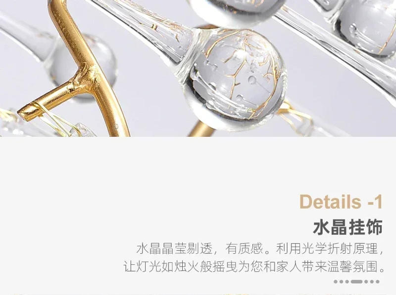 Description Picture 3 of itemItalian Crystal Chandelier Luxury Lamp in the Living Room Creative Art Modern Restaurant Light Luxury Villa High-End Branch