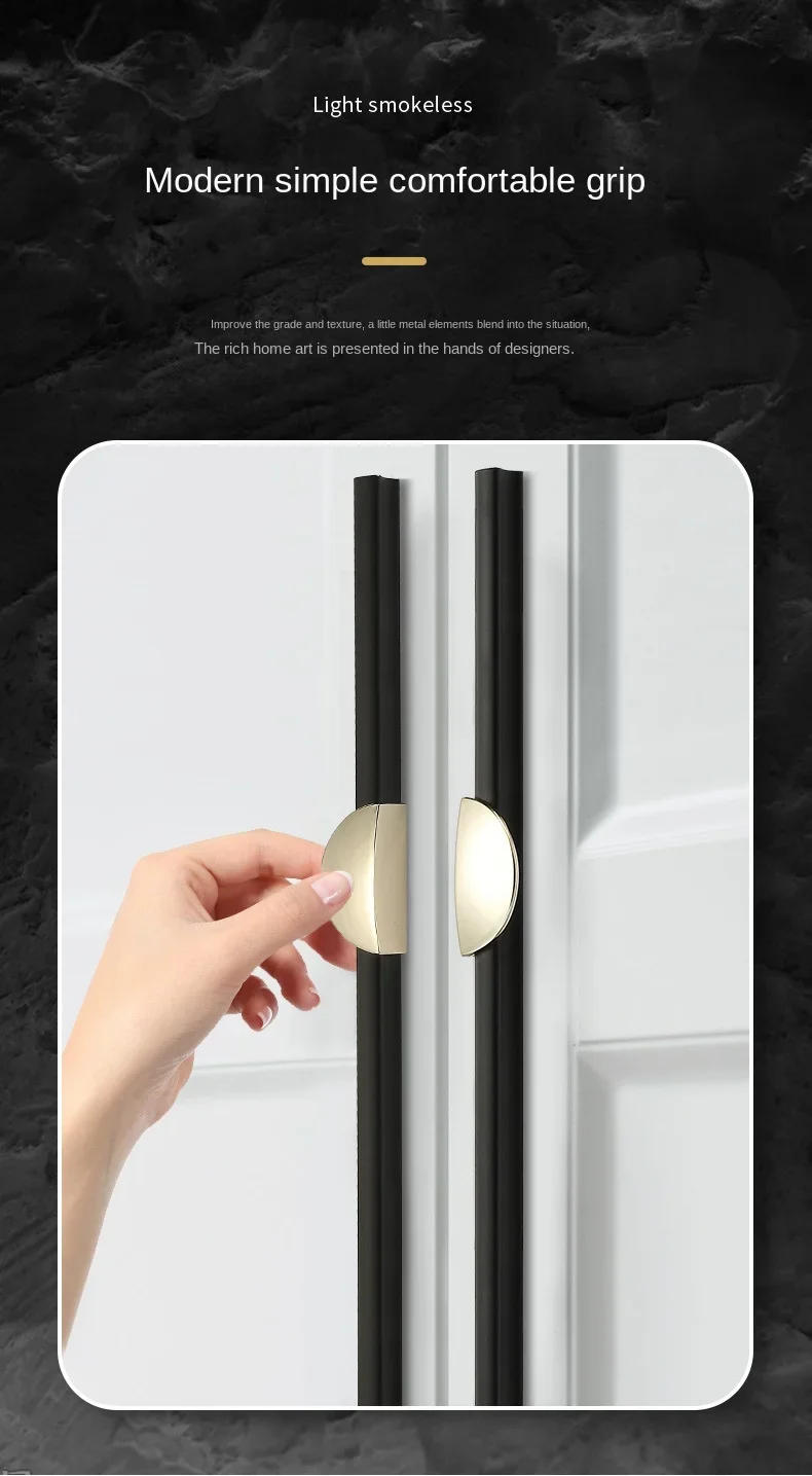 Description Picture 4 of itemKitchen Cabinet Handles Cupboard Door Pulls Black Long Furniture Handle 1000mm Gold Aluminum Alloy Drawer Knobs Hardware