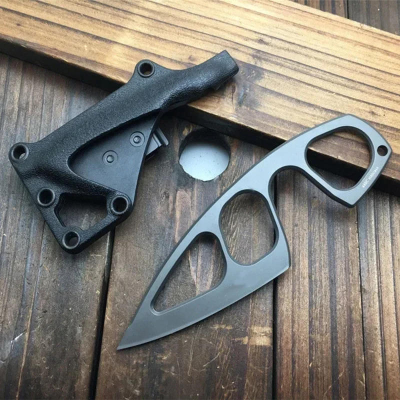 Description Picture 2 of itemFixed Blade Tactical Mini Neck Knife 440C Stainless Steel Titanium Oxide Outdoor Survival Knives Pocket Knife Camping Hunting