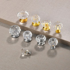 Furniture Crystal Acrylic Wardrobe Cabinet Wardrobe Transparent Cosmetics Box Drawer Cabinet Handle