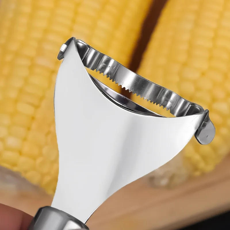 Description Picture 5 of itemStainless Steel Corn Peeler Corn Stripper Peelers Cob Shaver Planer Thresher Cutter Peeler Serrated Kitchen Vegetable Gadget