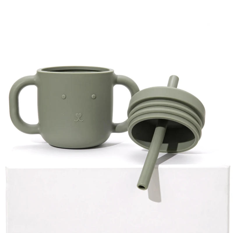 Description Picture 4 of item1PCS Cartoon Shape Baby Silicone Straw Cup BPA Free Portable Feeding Cup Kids Leakproof Learning Drink Cup Baby Tableware