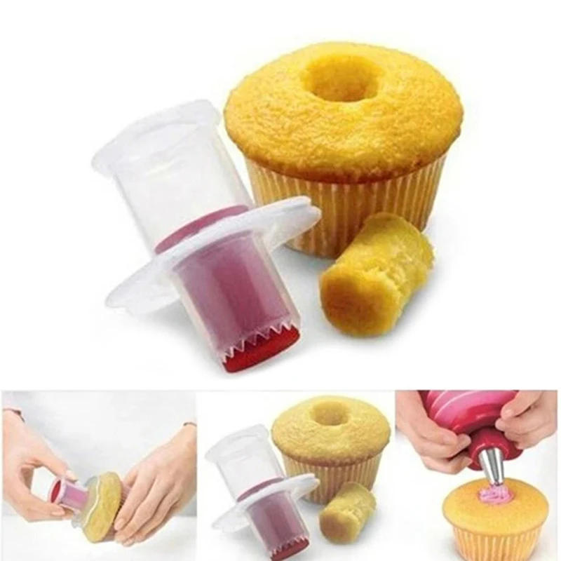 Description Picture 5 of itemCreative Muffin Cake Hole Digger DIY Pastry Cupcake Cored Remove Device Plunger Cutter Baking Decorating Digging Holes Tools