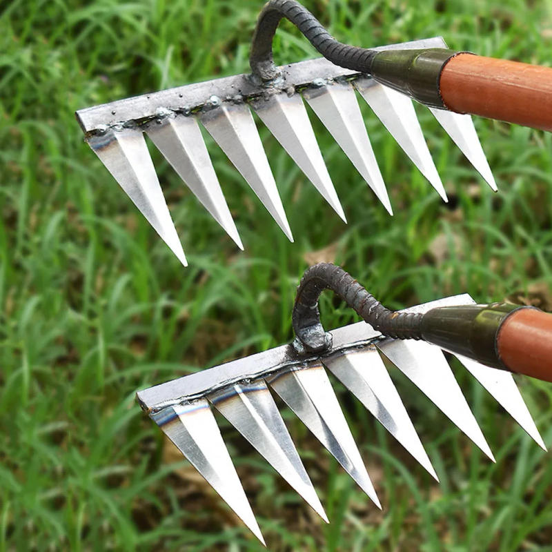 Description Picture 6 of itemWeeding Hoe Rake 5/7 Tooth Farm Tool Weeding Scarifier Artifact Agricultural Nail Harrow Metal Gardening Weeding Tools