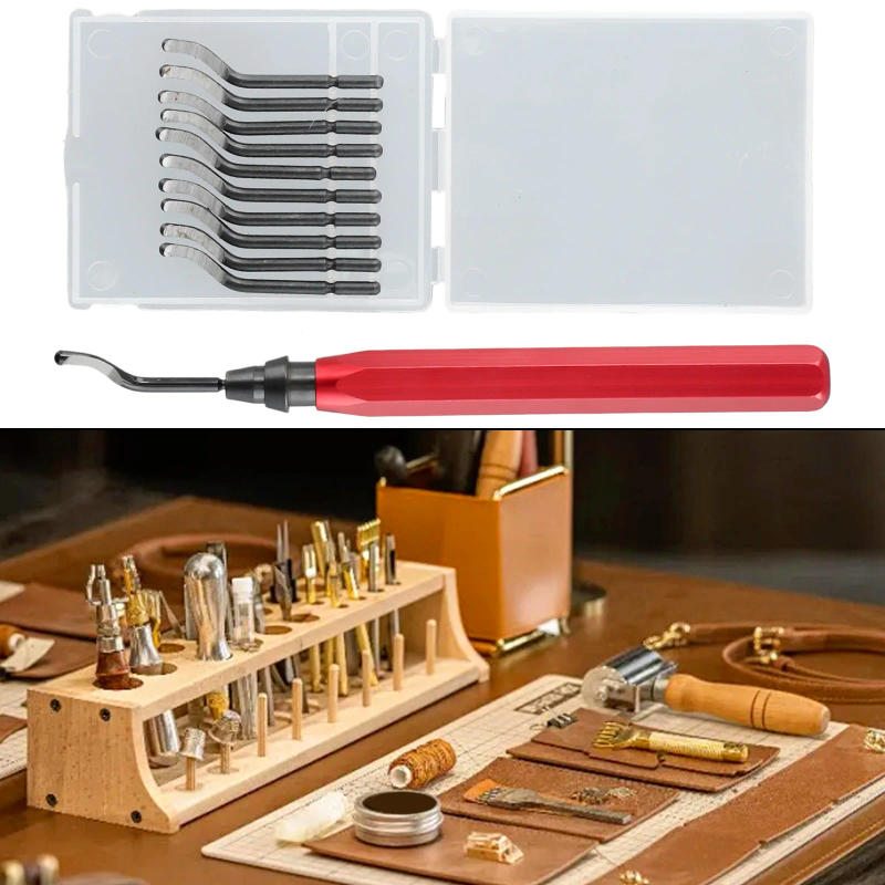 Description Picture 4 of itemRB1000 Handle Burr Deburring Remover Cutting Tool With 10pcs Rotary Deburr Blade Herramientas Ferramentas Hand Tools Kit Set