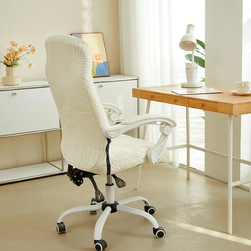 Description Picture 4 of itemElastic Computer Office Chair Cover Thicken Jacquard Anti-dirty Rotating Stretch Gaming Desk Seat Chair Slipcover for Armchair