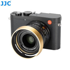 JJC Metal Lens Hood with Cap for Leica Q3 43 Q3 Q2 Q Digital Camera Lens Black Gold Replaces Leica Round Lens Hood Q Lens Cover