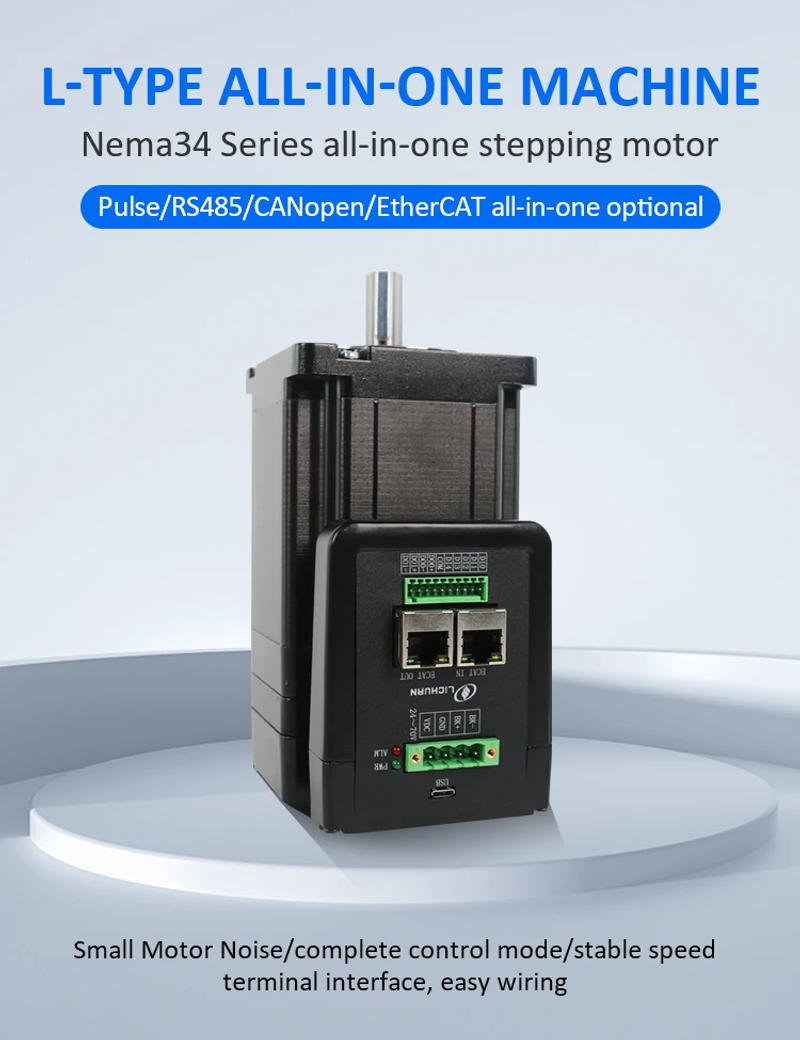 Description Picture 2 of itemLichuan 4.5/8.5/10/12N.m Mini StepperMotor 48V6A 1000PPR 2Phase Nema34 ClosedLoop Integrated Stepper Motor Driver for 3D Printer