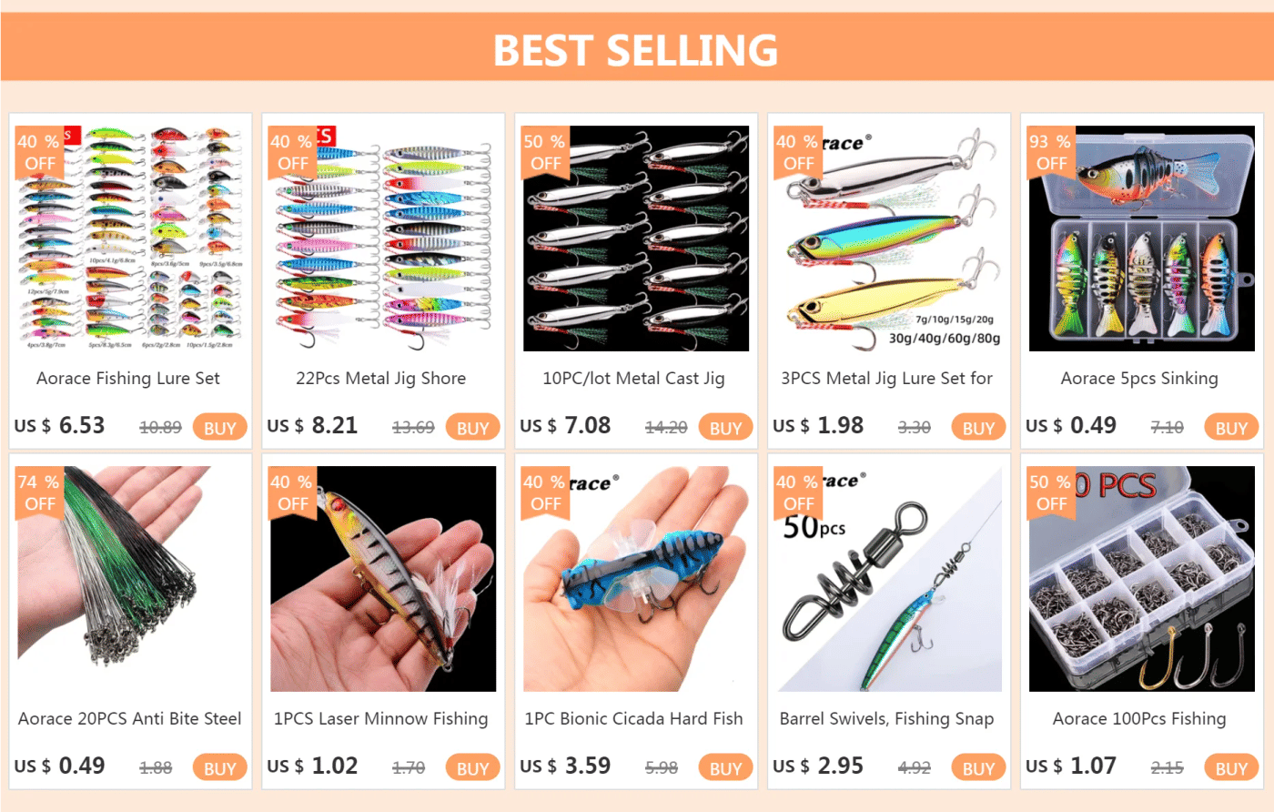 Description Picture 2 of itemMetal Fishing Lure Set, Hard Bait, Saltwater Spoon, Artificial Fishing Crankbait Wobblers, Spinner, Sinking Spoon, Tackle, 18Pcs