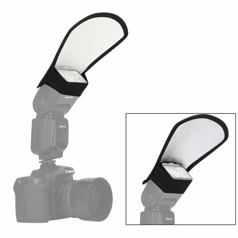 Description Picture 2 of item1 PCS Photo Flash Light Reflector For Nikon Sony Cameras and Other Camera 2-in-1 Camera Flash Diffuser Softbox Reflector
