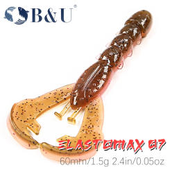 B&U Floating Craws Lure Diver Twin Tail Grub Finesse Bait Soft Plastics Fishing Lures for Ned Rig, Jig and Buzzbait Trailer