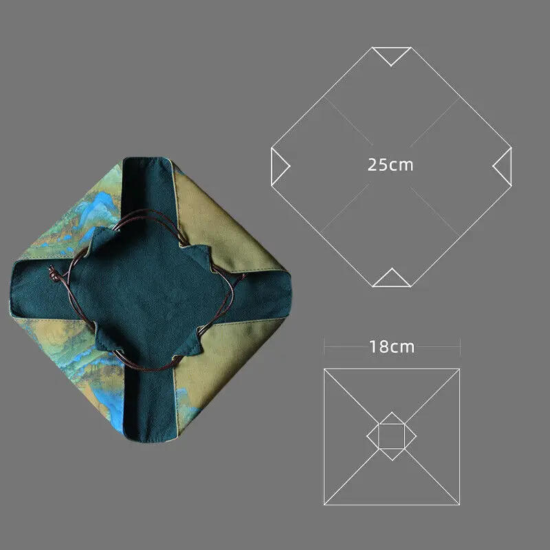 Description Picture 6 of itemChinese Teapot Teacup Storage Pouch Portable Outdoor Travel Package Cloth Bag Canisters Gaiwan Package Tea Set Cozy Cozies