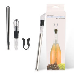 Stainless Steel Frozen Stick Beer Chiller Stick Ice Wine Cooler 4 in 1 Wine Cooling With Wine Pourer+Stopper+Cutter