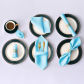 12 pcs turquoise