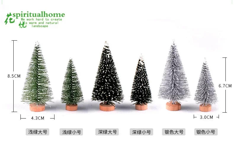 Description Picture 4 of itemNEW 1Pcs Miniature Christmas Tree Small Artificial Sisal Snow Landscape Architecture Trees for Christmas Crafts Tabletop Decor