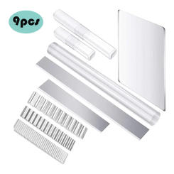 with Acrylic Roller Acrylic Sheet Acrylic Clay Roller Set 9Pieces Sculpture Making Sculpting, Straight and Wave Craft Clay Tools