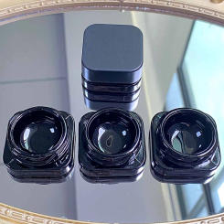 40pcs Glass Jars With Security Lock Anti-UV Oil Jar Cosmetic Makeup Lipstick Cream Box Good Sealing Nail Glue Storage Case