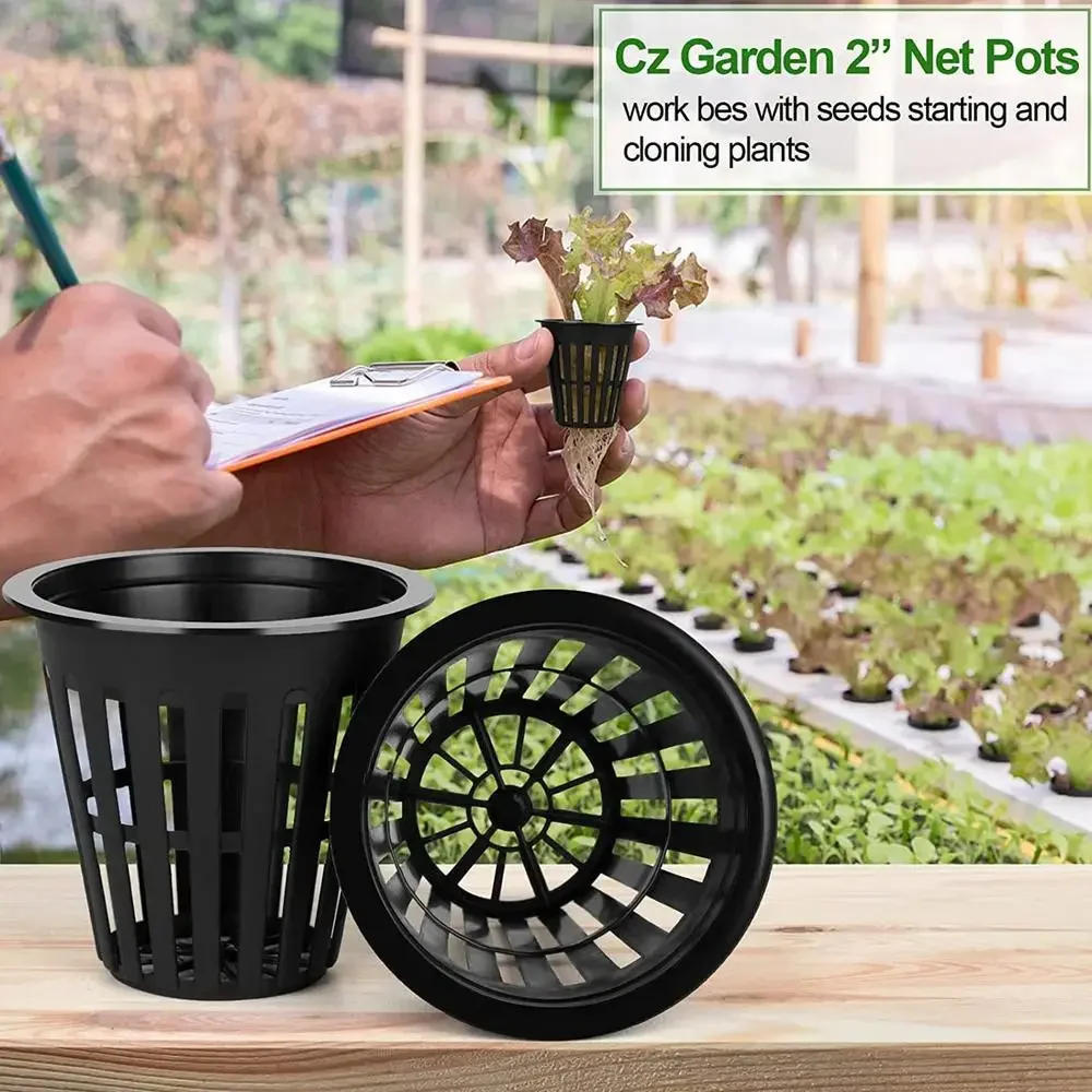 Description Picture 3 of item50/100Pcs 2 Inch Garden Slotted Mesh Net Cups Round Net Cups Pots for Hydroponics Slotted Mesh Garden Grown Netted Baskets