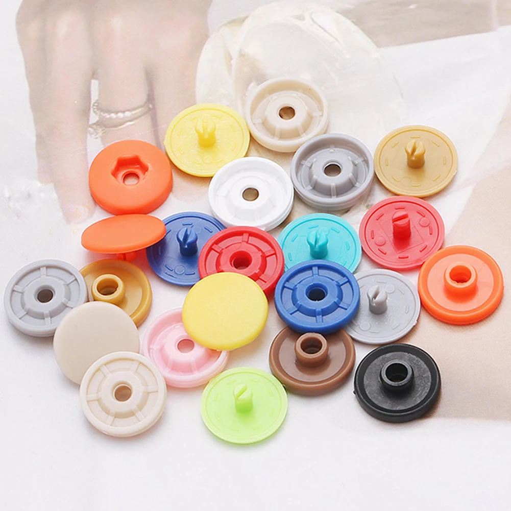 Description Picture 6 of item10sets Hand Press Type Round Snaps Buttons Tools Free T5 Button Fastener Snap Clothes Accessories DIY Crafts Sewing Accessories