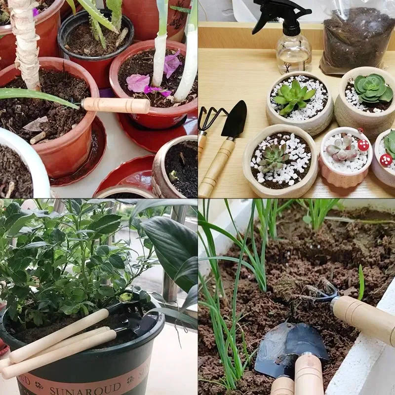 Description Picture 6 of itemNEW Mini Garden Tool Set For Garden Plants Flower Pot Cactus Vegetables Digging Weeding Indoor Small Plants Garden Tools
