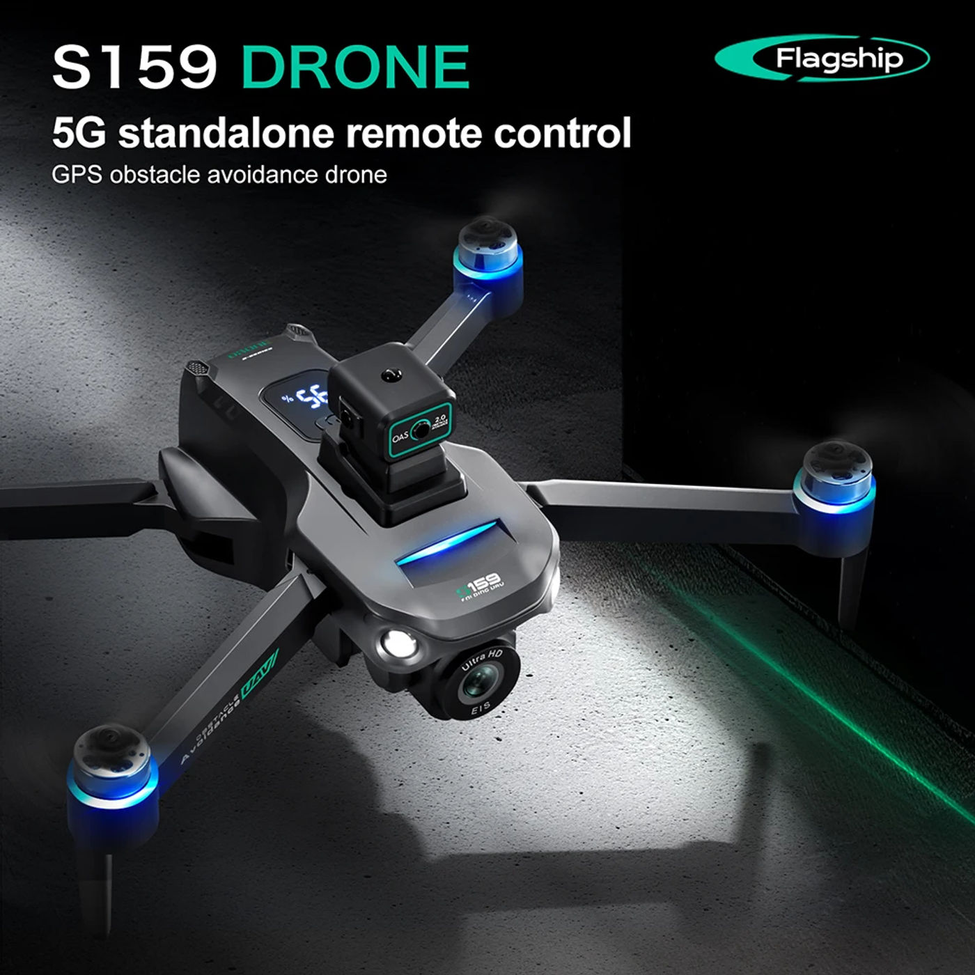 Description Picture 4 of itemNew S159 Screen LCD RC Drone 8K HD Camera Brushless GPS Motor Send Memory Card Obstacle Avoidance Foldable Quadcopter Dron Toy