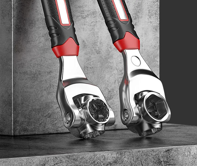 Description Picture 3 of item52 in 1 Tools Socket Works Universal Ratchet Spline Bolts Sleeve Rotation Hand Tools 360 Degree Multipurpose Tiger Wrench