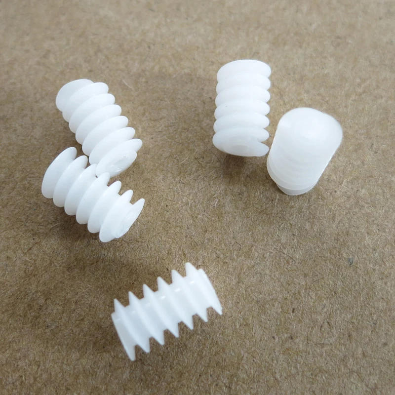 Description Picture 3 of item10pcs/lot White Right Hand Plastic 6*10 (2A) Worm Turbine 0.5 Module Reduction Gears DIY Model Parts