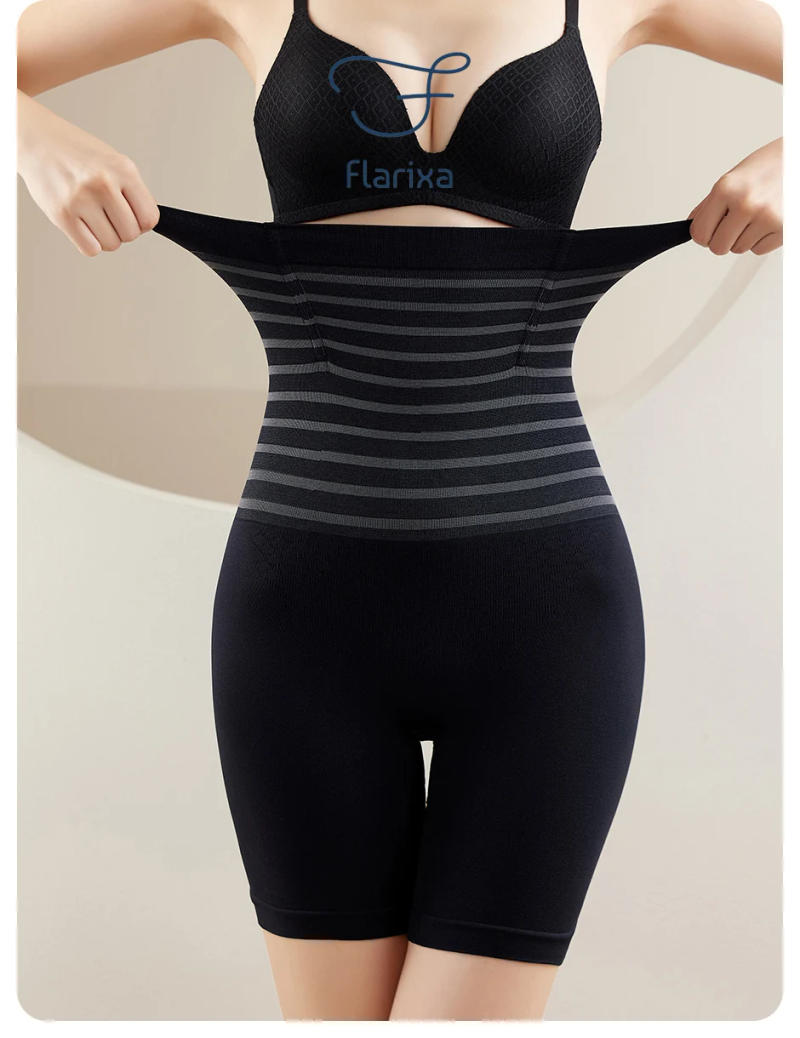 Description Picture 3 of itemFlarixa High Waist Flat Belly Panties Women Tummy Control Shaping Boxer Safety Shorts Slimming Underwear Waist Trainer Shapewear