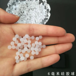 dia 2mm 5mm 6mm 8mm 10mm Small silica gel ball white for vibrating screen silicone bounce ball multiple