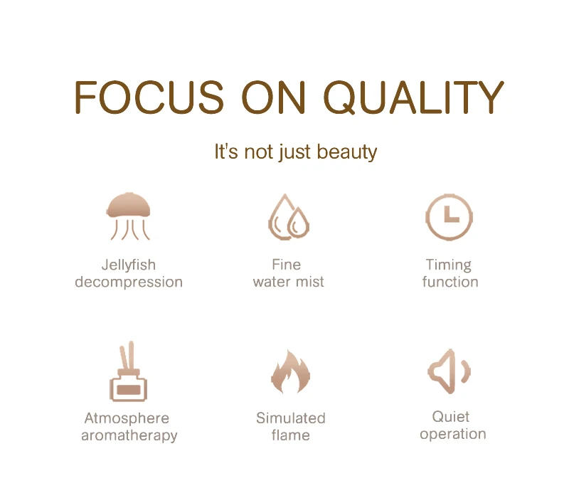 Description Picture 6 of itemKINSCOTER Volcano Flame Aroma Diffuser Jellyfish Smoke Ring Air Humidifier 360ml Aromatherapy Essential Oil Diffuser Cool Gift