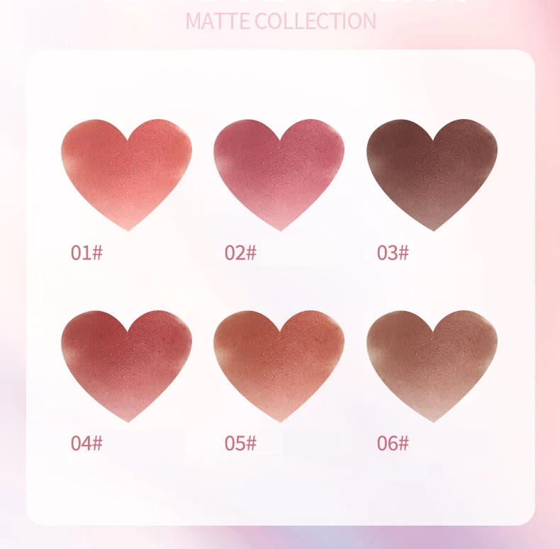 Description Picture 6 of itemLip Gloss Matte Velvet Lip Mud Nude Matte Peach Pink Lipstick Red Lip Glaze Korean Waterproof Lips Tint Lasting Makeup Cosmetics