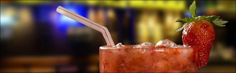 Description Picture 2 of item100-Pack Striped Flexible Drinking Straws, Plastic Disposable Bendy Straws - 7.75" x 0.23"