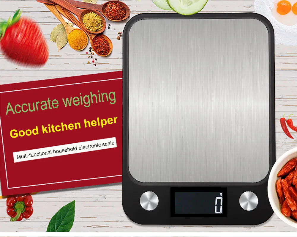 Description Picture 2 of itemKitchen Scale 15Kg/1g Baking Weighing Food Coffee Balance Smart Electronic Digital Scales Stainless Steel Design for Cooking