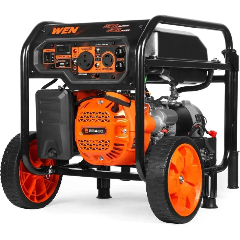 Description Picture 2 of item5600-Watt Portable Generator, Electric Start, 224cc, Transfer-Switch and RV-Ready with CO Shutdown Sensor (GN5602X)
