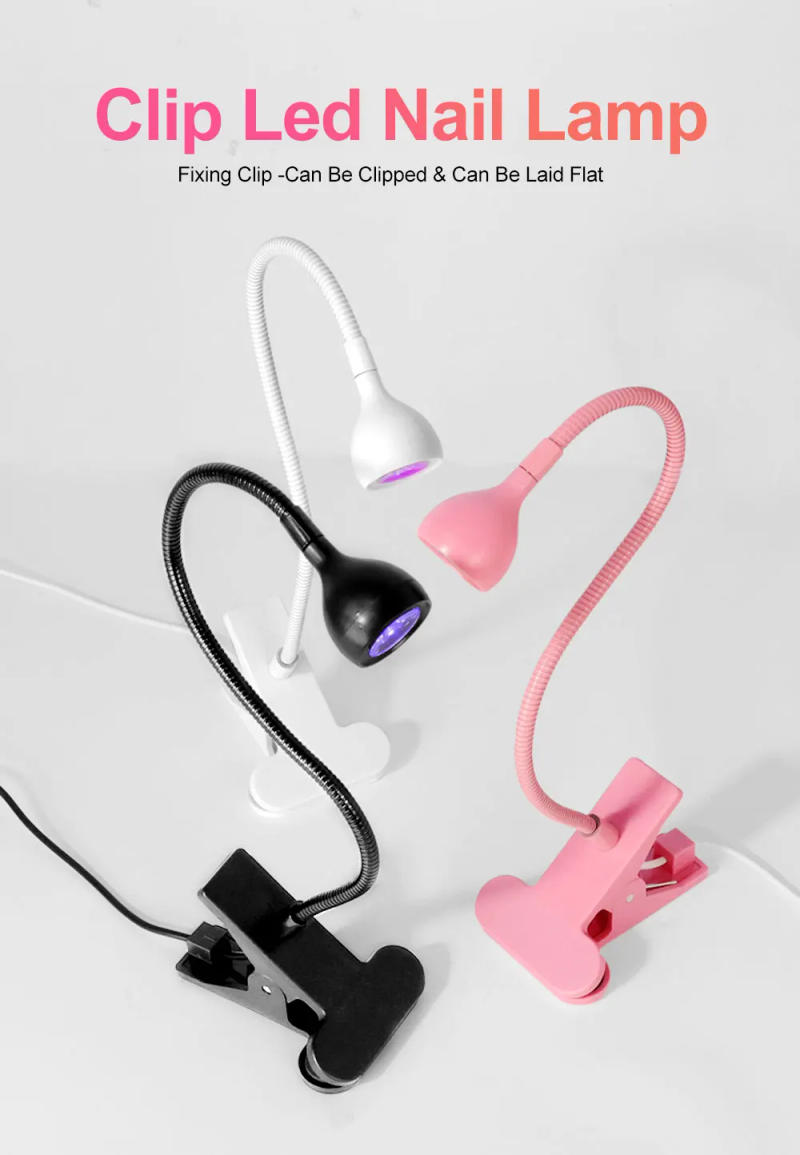 Description Picture 2 of itemNail LED UV Lamp for Drying Gel Nails Polish Clip-On Flexible Desk Mini Portable USB Nail Lamp UV Light Dryer for Manicure Salon