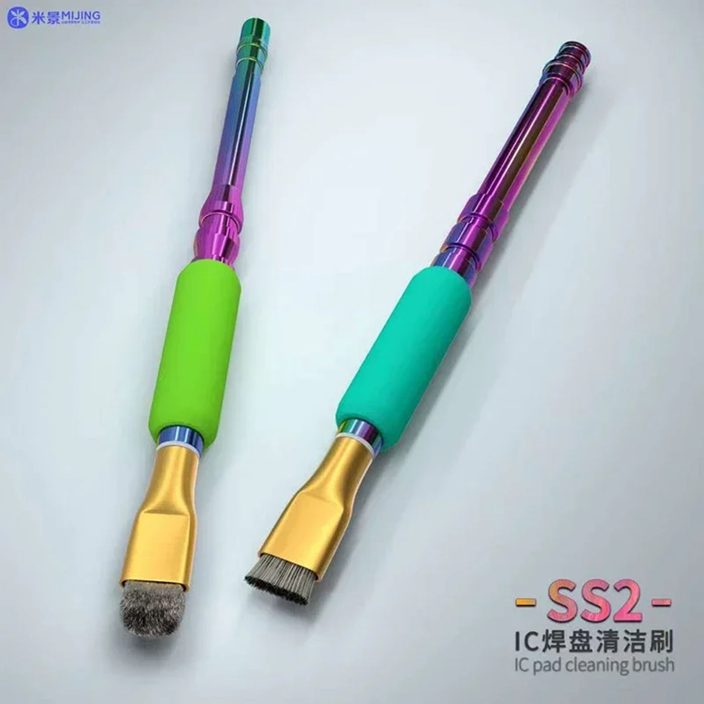 Description Picture 2 of itemMijing 2 in 1 Anti-Static IC Pad Cleaning Brush for Mobile iPhone  Motherboard PCB CPU Chip Clean Removal Glue Repair Tools set