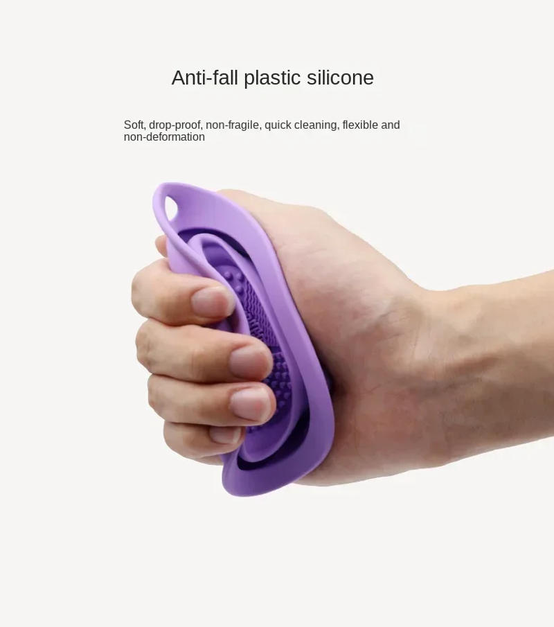 Description Picture 6 of itemMakeup Brush Folding Cleaning Bowl Eyeshadow Brushes Washing Soft Mat Beauty Tools Scrubber Box