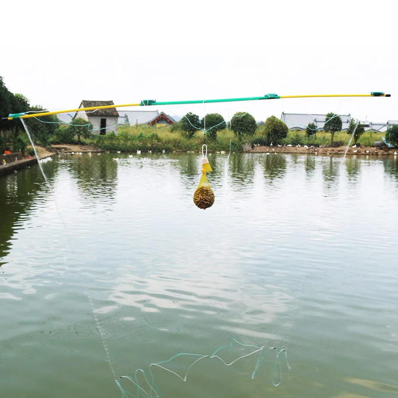 Description Picture 5 of itemPortable Multi Size Fishing Trap Net Tackle Mesh Netting Fishnet Shoal Cast Gill Net Tool Hook Fishing Tool Newly