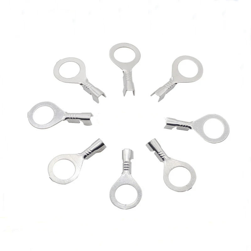 Description Picture 6 of item100pcs Non-insulated Ring Lugs Eyes Crimp Terminals Naked ConnectorM3 M4 M5 M6 M8 M10 Wire Cable Connectors Terminals Assortment