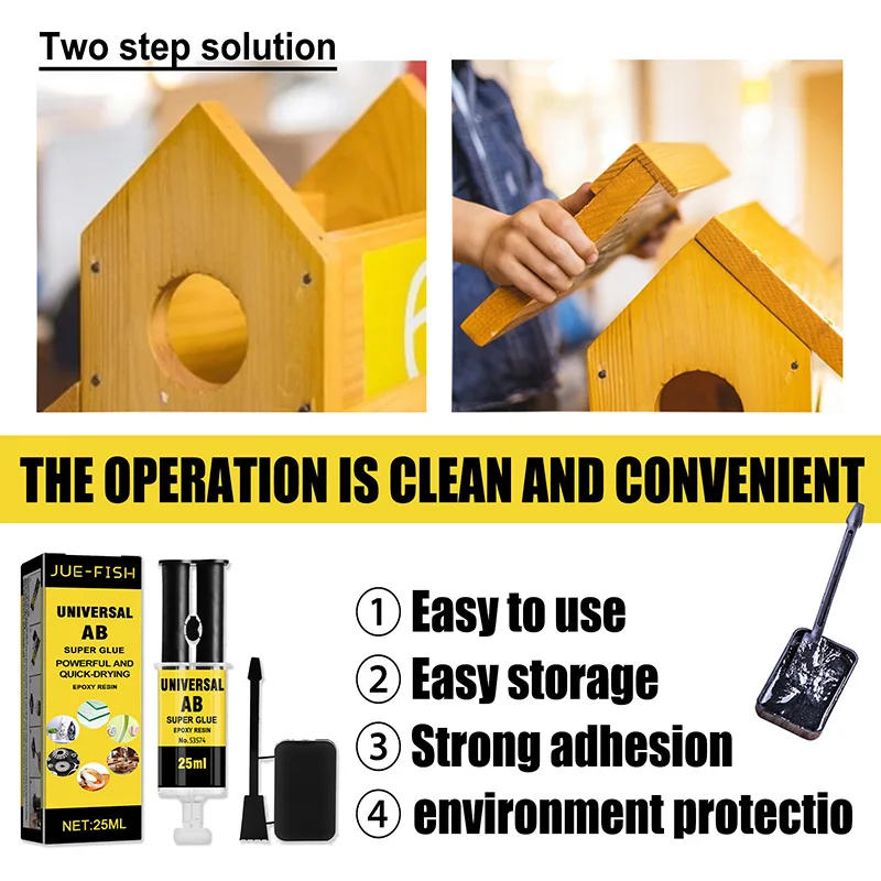 Description Picture 5 of itemNew AB Glue Super Liquid Epoxies Universal Long-Lasting Epoxy Resin High Strength Adhesive Glue Strong Quick Glue Adhesive Epoxy