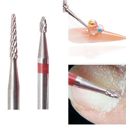 Unloading drill grinding head H01603 Cuticle Clean Nail Drill Bits Carbide Burr Rotary Grinding Head Manicure Milling Cutters N