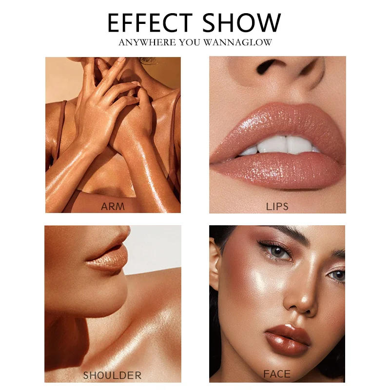 Description Picture 4 of item2-color Blush Palette 2 in 1 Eye Shadow Contouring Cream Face Cheek Blush Cream Makeup sparkle Highlight Multicolor Makeup Blush