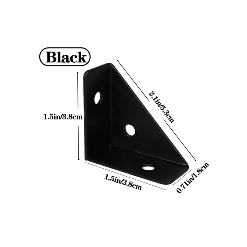 Description Picture 6 of item8 heavy-duty steel angle brackets: 90 ° right angle support, durable furniture reinforcement bracket