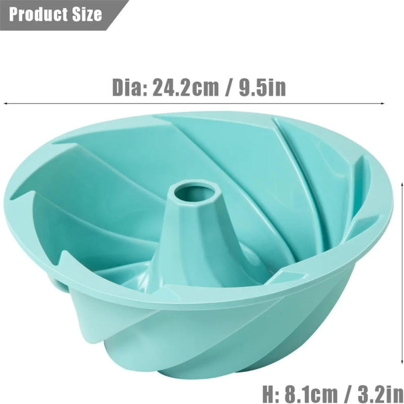 Description Picture 6 of itemSilicone Fluted Pans Non-stick Bundt Pan Baking Molds Perfect Bakeware for Cake Jello Gelatin Bread Para Gelatinas Mold