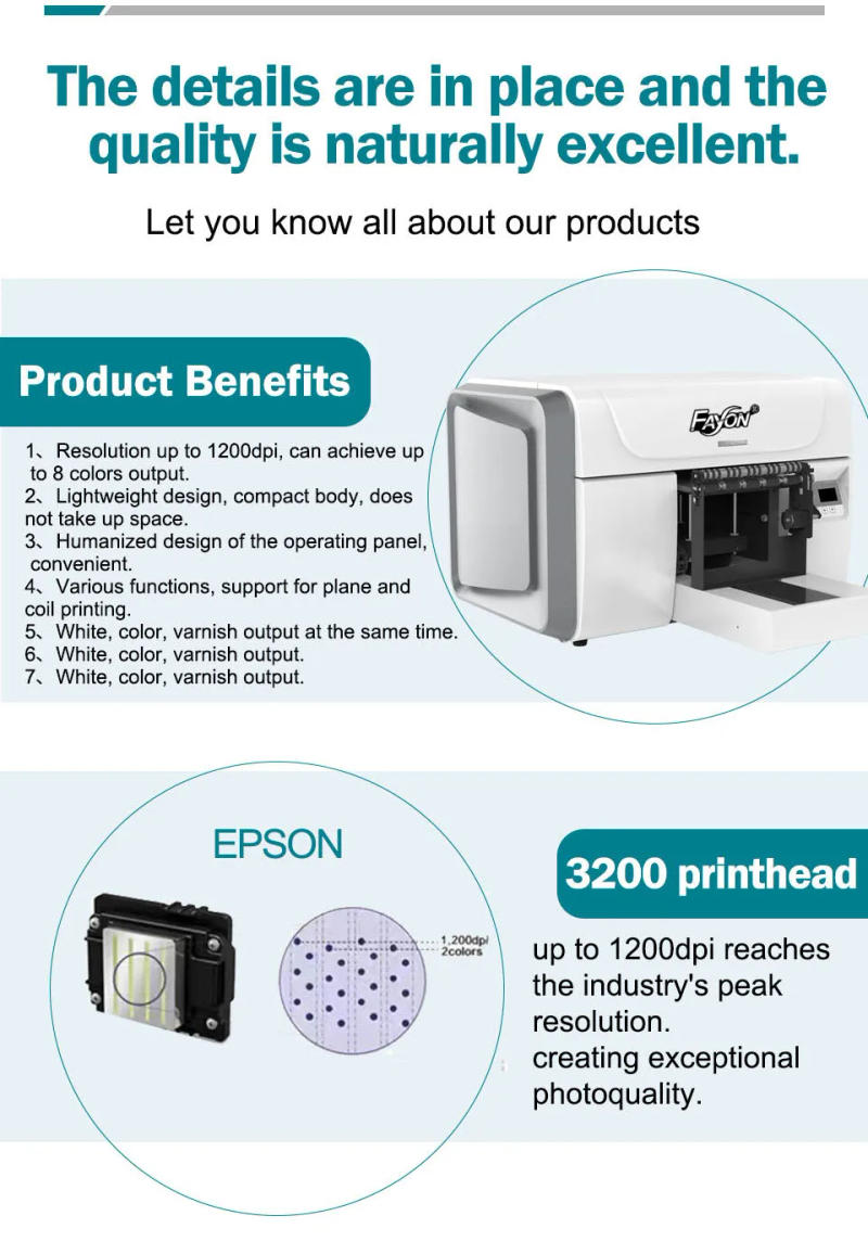Description Picture 3 of itemCommercial High Resolution Glass A3 UV Printer i3200 Print Head Low Price All In One